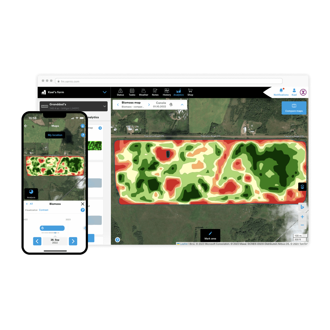 Biomass Maps and Satellite Images