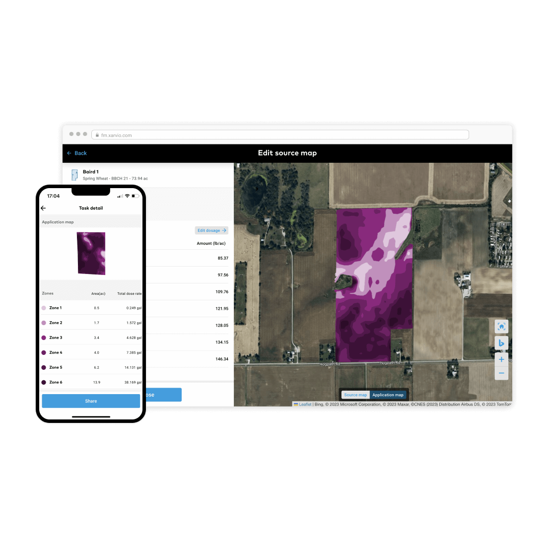 Variable rate fertilizer maps