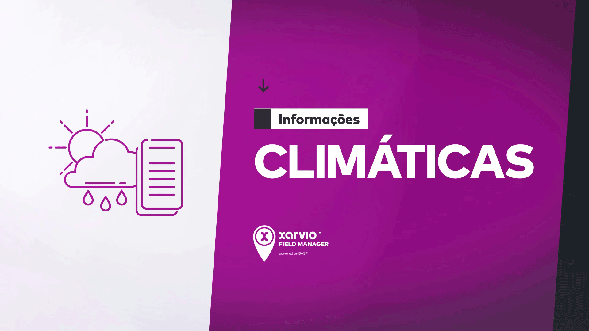 Informações climáticas no xarvio FIELD MANAGER